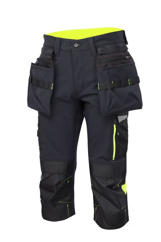 Bismuth Long Shorts ZP,Black Beauty / Safety Yellow